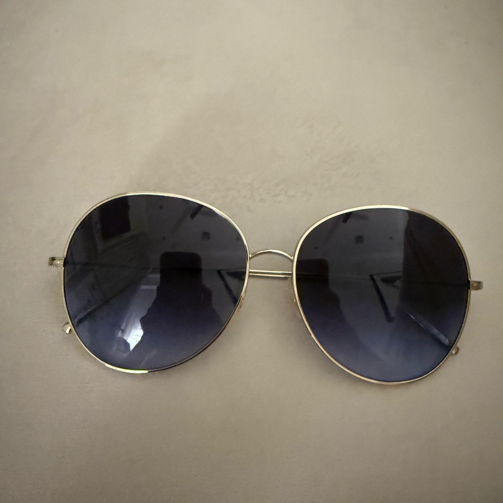 Gold and Blue Oliver Peoples retro sunglasses
